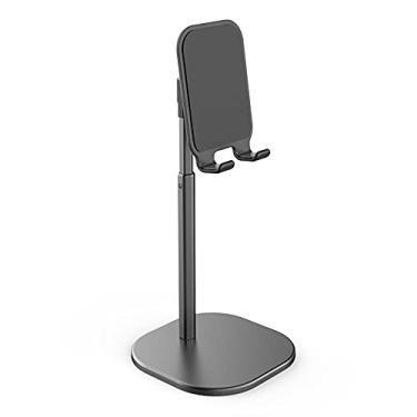Imagem de Suporte Universal de Celular Móvel em Liga Alumínio para Mesa Metal do Tipo Extensão com Base Grande Estável Altura Ajustável Ângulo 45 Graus Sílica -Deslizante Espaço Porta Carregamento Telefone e