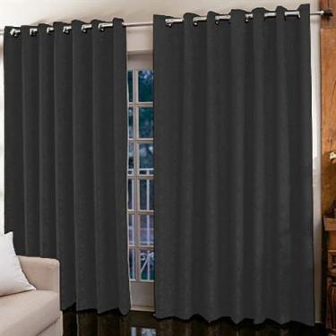 Imagem de Cortina Jacquard 3,00 x 2,50  para sala/quarto  Admirare, Grafite