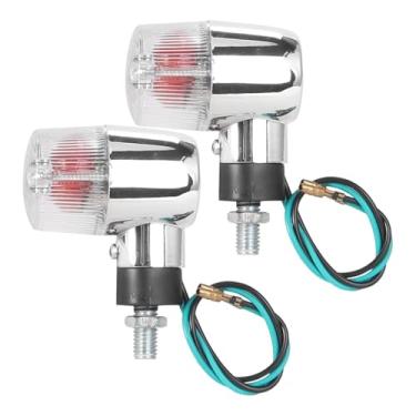 Imagem de Ysyqkn 2 peças de piscas de LED para motocicleta, luzes indicadoras de direção, conjunto leve de 12V, mini piscas de LED para motos de rua, Branco