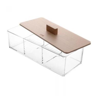 Imagem de Caixa org poliest c/tp bambu my box 23cm 5995 lyor