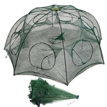 Imagem de Armadilha Peixe Covo 8 Furos Rede Pesca Isca Pescaria Siri Camarao Lam