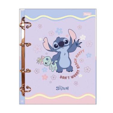 Imagem de Fichário Caderno Argolado Colegial Stitch 60 Folhas Foroni