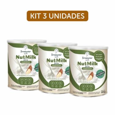 Imagem de Kit 3X: Bebida Vegetal de Castanha do Pará em Pó NutMilk Terramazônia 300g