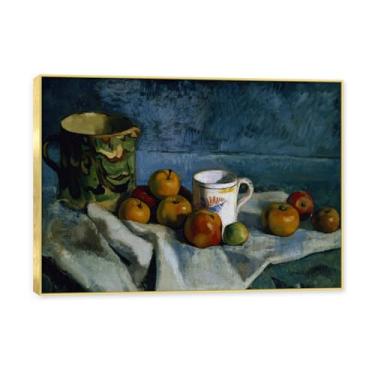 Imagem de Moldura dourada. Arte vintage emoldurada de frutas mortas, pintura clássica de cozinha country, decoração de parede de casa de fazenda quente para sala de jantar e cozinha. B62. 40 x 56 cm-15,7 x 20,1