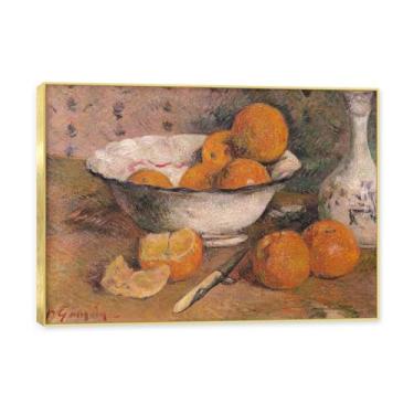 Imagem de Moldura dourada. Arte vintage emoldurada de frutas mortas, pintura clássica de cozinha country, decoração de parede de casa de fazenda quente para sala de jantar e cozinha. B64. 30x42cm-11,8x16,5 pol