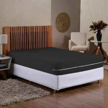 Imagem de Capa protetora colchão cama casal super king size com malha gel altura