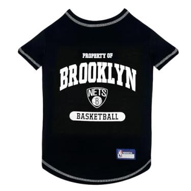 Imagem de Pets First NBA Moletons com capuz e camiseta licenciados para cães e gatos, Brooklyn Nets, Pequeno