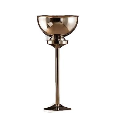 Imagem de Recipiente de gelo de aço inoxidável polido balde de champanhe com suporte livre, refrigerador de vinho e adega com balde de gelo para bar de cozinha e balde de champanhe de cerveja de vinho ao ar