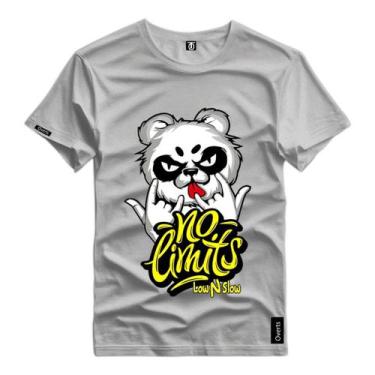 Imagem de Camiseta Personalizada Masculina Urso Style Branco Camisa Estampada Ba