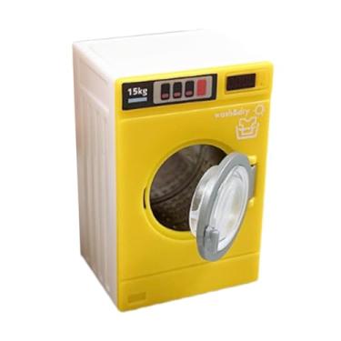 Imagem de MERIGLARE Máquina de Lavar Roupa de Tambor em Escala 1:12 - Brinquedo de Eletrodoméstico para Brincar de Faz de Conta - Modelo em Miniatura para Decoração de, Amarelo