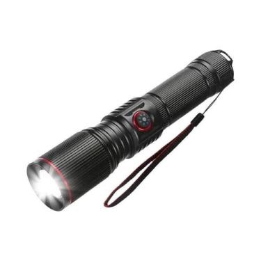 Imagem de Lanterna LED Recarregável De Alta Luminosidade À Prova d'Água Com Zoom