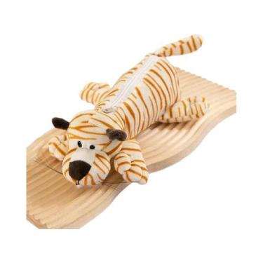 Imagem de Estojo De Lápis De Pelúcia Grande Com Desenho De Animais (Elefante, Le