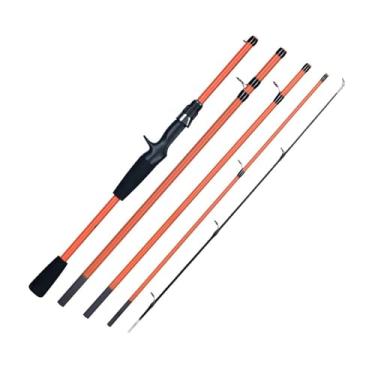 Imagem de Vara de pesca casting mini vara de pesca de rocha carbono viagem isca de inverno isca ultraleve rápida peso 3-18g 1,8 m/2,1 m vara de pesca (2,1 m)