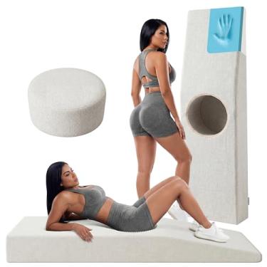 Imagem de BYBYME Cama BBL de espuma viscoelástica para dormir travesseiro brasileiro de recuperação de bumbum após cirurgia com capa removível (bege, 188 x 56 x 20 cm)