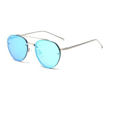 Imagem de Óculos de Sol Redondos de Metal, Lentes Transparentes, para Homens e Mulheres, Ideais para Esportes ao Ar Livre, Corrida e Ciclismo, C5 AZUL