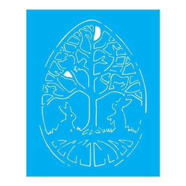 Imagem de Stencil Tamako Coelho Árvore - 20X25Cm - Ref B728