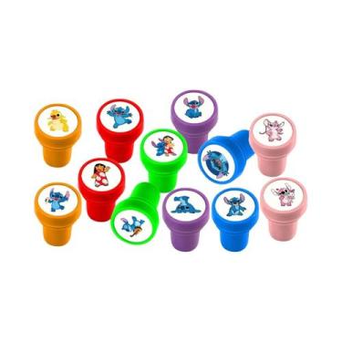 Imagem de Lembrancinhas De Festa Lilo E Stitch 12 Peças Carimbos Prêmios Brindes