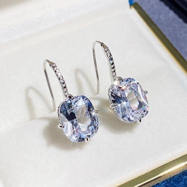 Imagem de 1 par de brincos quadrados joias deslumbrantes para uso diário para datas e presentes de aniversário para mulheres, design elegante e versátil, ótima escolha