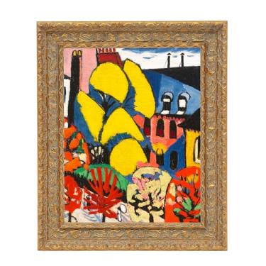 Imagem de VAREIHNAZ Molduras de 30 x 30 cm para pinturas a óleo, moldura flutuante ornamentada em ouro antigo, molduras flutuantes de tela, moldura flutuante para pintura em tela (30 x 30 cm)