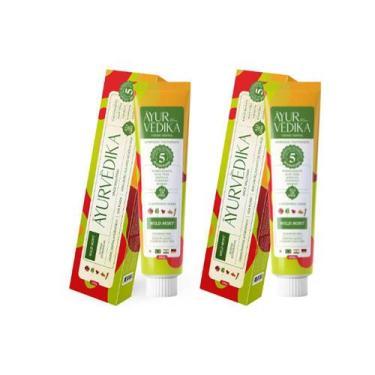 Imagem de Kit 2 Cremes Dentais Veganos Ayurvédika Sem Flúor Wild Mint 100g