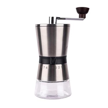 Imagem de EsteaCovo Moedor de café manual de precisão para uso doméstico, 8 configurações de grossura ajustável, com cerâmica universal para viagens e acampamento