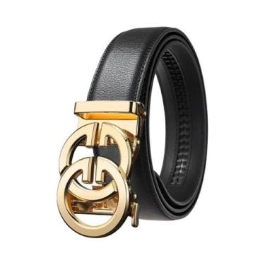 Imagem de Cinto Designer Double G Masculino De Alta Qualidade Em Couro Genuíno A