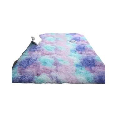 Imagem de Tapete De Lã De Seda Gradiente Antiderrapante Para Quarto Infantil Lav