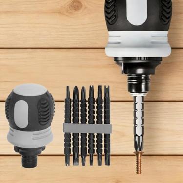 Imagem de Conjunto de chaves de fenda catraca 26 em 1, kit de ferramentas de reparo compacto portátil com formato de chave de fenda alternável para casa, eletrônicos, móveis, computadores, reparos de bicicleta