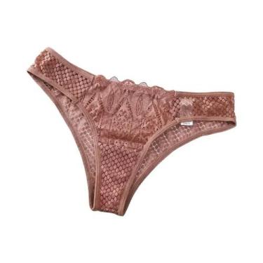Imagem de Calcinhas De Renda Transparentes De Cintura Baixa Para Mulheres, G-Str