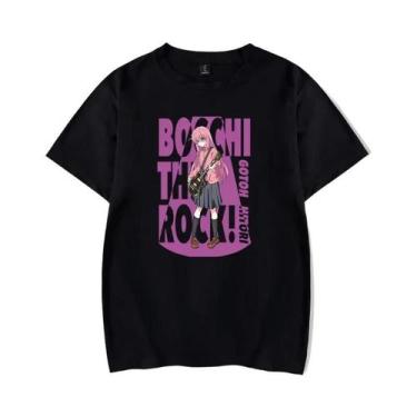 Imagem de Camiseta Masculina Bocchi the Rock Anime, Confortável, Com Estampa Hip
