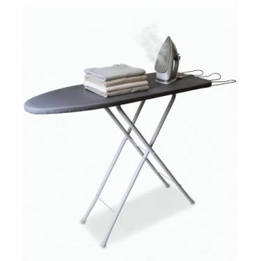 Imagem de Tábua de Passar Roupa com Suporte para Ferro, Tecido Térmico e Estrutura em Aço Regulável