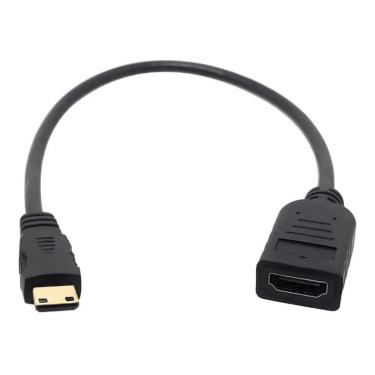 Imagem de Cabo Rabicho Mini Hdmi P Hdmi Flexivel 1080p Câmera Filmador