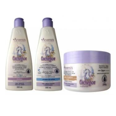 Imagem de Kit Arvensis Cachinhos Shampoo Ativador Crespo Geleia Suave