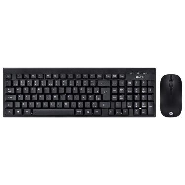 Imagem de Teclado E Mouse Sem Fio Usb Dynamic Corp Abnt2/1600 Dpi Pret
