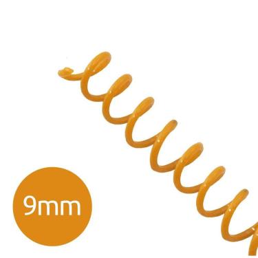 Imagem de Espiral Para Encadernação Laranja 9Mm 50 Folhas 100 Und