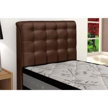 Imagem de Painel De Cama Box Estofada Dama Plus Solteiro - Courano Cacau - Simbal