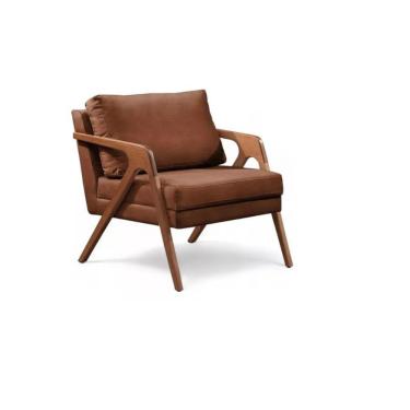 Imagem de Poltrona Decorativa Mona Luxo Corino Caramelo