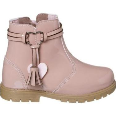 Imagem de Bota Botina Infantil Coturno Love Menina Feminina Cano Curto Tamanho:23;Cor:-Feminino