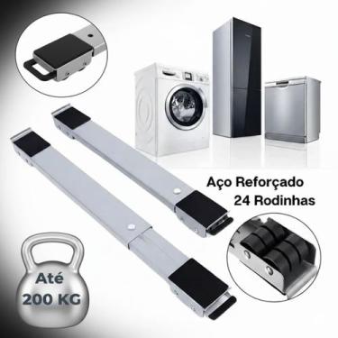 Imagem de Suporte com Ajuste de Tamanho e Freio para Geladeira e Máquina - Supor