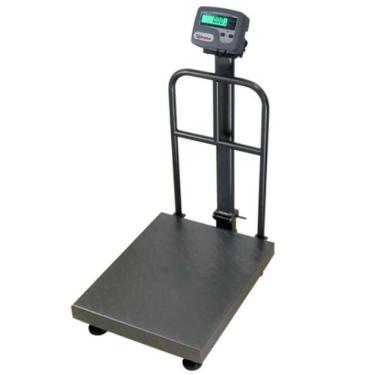 Imagem de Balança Eletrônica UR10000 Light W 300 kg com Plataforma 45x60 cm, Encosto, Bandeja em Aço Pintado e Coluna 0533 - Urano