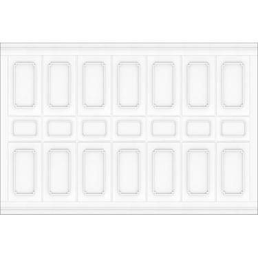 Imagem de Painel de Lona Boiserie Branco Molduras - Fabrika de Festa, 500x250cm