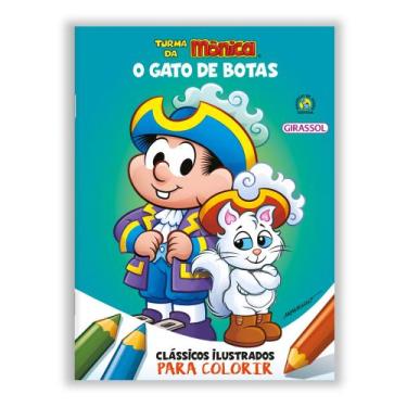 Imagem de Livro - Turma da Mônica - Clássicos Ilustrados para Colorir: O Gato de