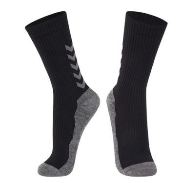 Imagem de Meia Futebol Unissex Antiderrapante Lupo Cor:PretaTamanho:37-40, Preto