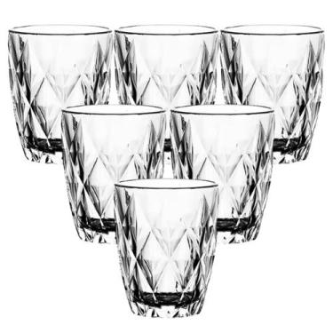 Imagem de Jogo com 6 Copos de Vidro Conjunto Diamante 280ml - Original Glass