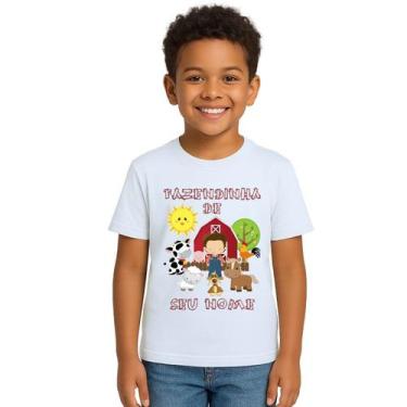 Imagem de Camiseta Fazendinha Menino Estampa Personalizada - Use P4, Branco, Inf