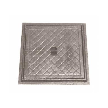 Imagem de Tampa Tampão Chão Articulado Ferro Fundido Inspeção 20x20cm - UNICLÁUD