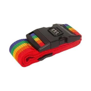 Imagem de Cinta De Bagagem Ajustável Aprovada Pela TSA Com Trava Para Malas E Ac