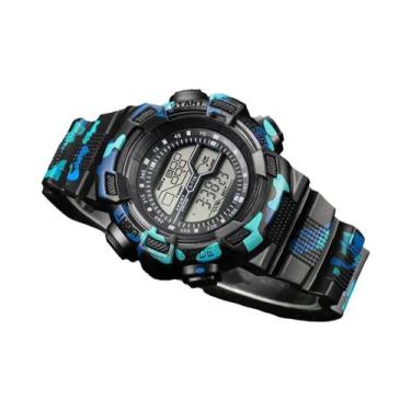 Imagem de Relógio Esportivo Digital Masculino À Prova D'água Com Tela Grande, Lu