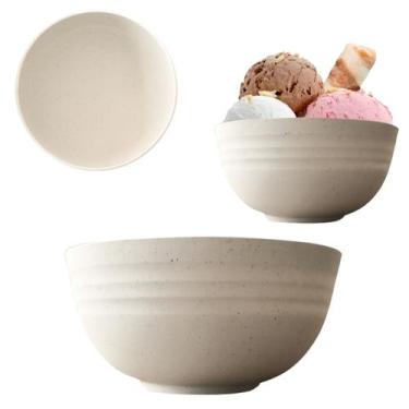 Imagem de Tigela Bowl de Bambu Ecológico P/ Sobremesa 400ml - Lyor, Bege