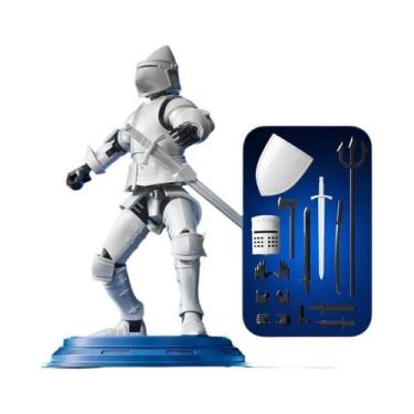 Imagem de Robô Articulado 3D Com 13 Pontos De Articulação, Figura De Ação De Cor